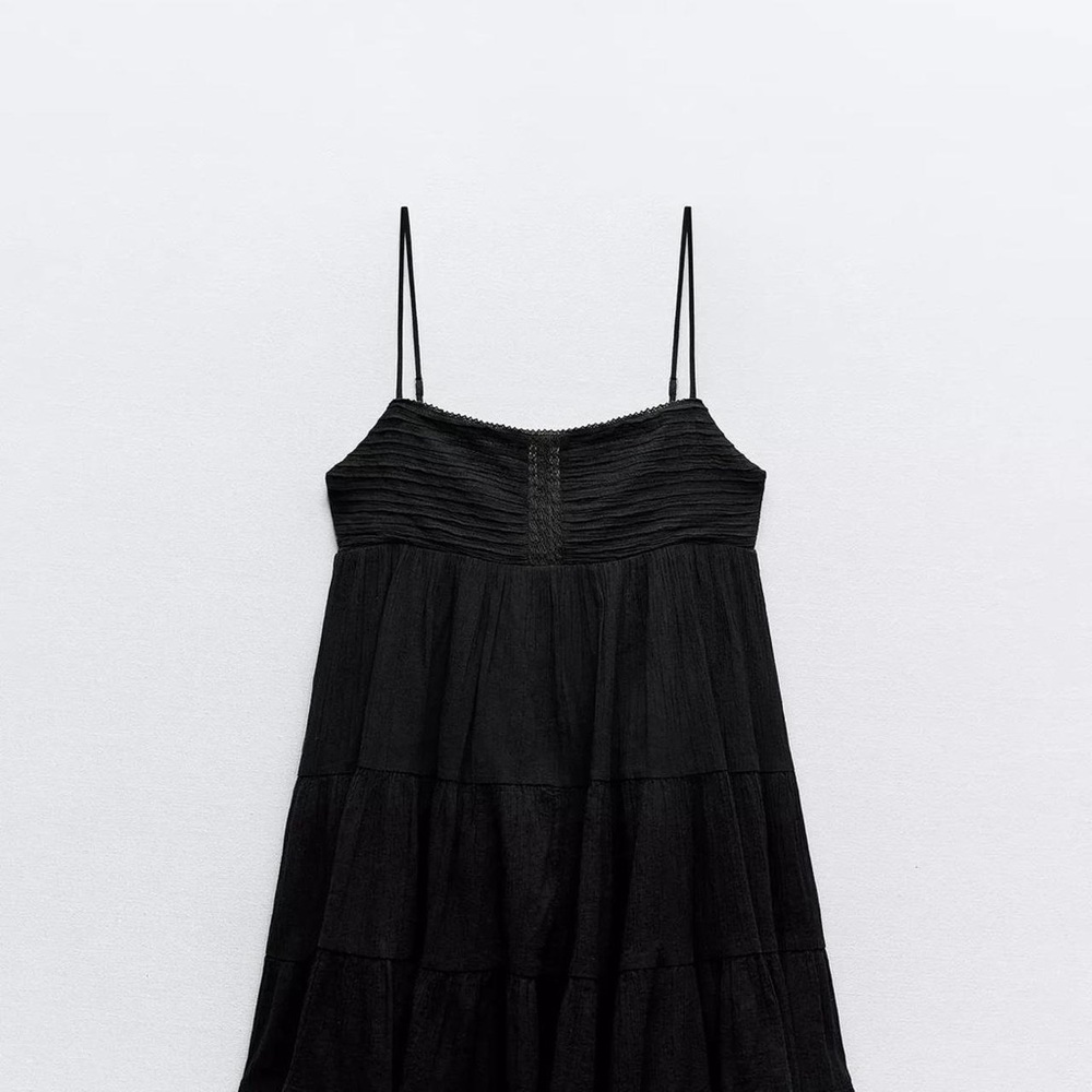 ZARA mini black tiered dress